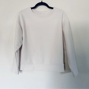 Merry J Minimalist Cream Pullover Sweatshirt | Size Medium
